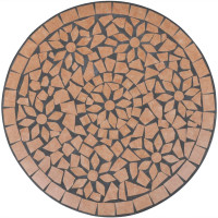 Produktbild för Cafébord terrakotta 60 cm mosaik