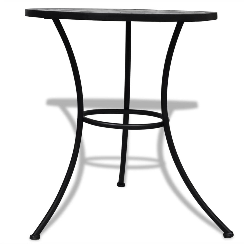 Produktbild för Caféset svart och vit 60 cm mosaik