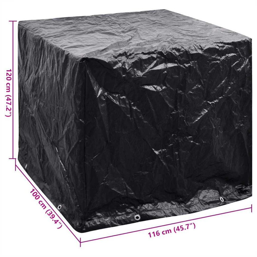 Produktbild för Överdrag för IBC-behållare 8 öljetter 116x100x120 cm