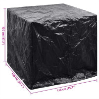 Produktbild för Överdrag för IBC-behållare 8 öljetter 116x100x120 cm