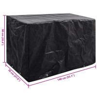 Produktbild för Överdrag till trädgårdsmöbler 8 öljetter 140 x 70 x 90 cm