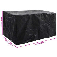 Produktbild för Överdrag till trädgårdsmöbler 8 öljetter 180x70x90 cm