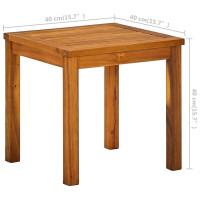 Produktbild för Solsäng med bord massivt akaciaträ och textilene