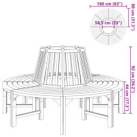 Produktbild för Trädbänk Ø 160 cm trä