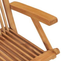 Produktbild för Hopfällbar trädgårdsstol 2 st massiv teak