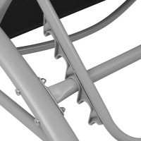 Produktbild för Solsängar med parasoll aluminium svart