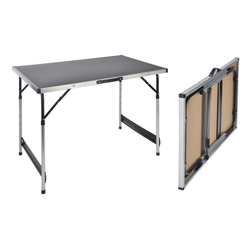 Produktbild för HI Hopfällbart bord 100x60x94 cm aluminium