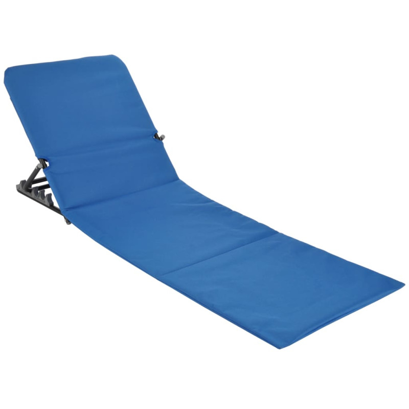 Produktbild för HI Hopfällbar strandmatta PVC blå