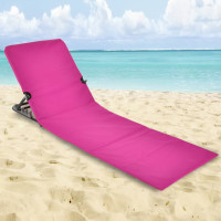 Miniatyr av produktbild för HI Hopfällbar strandmatta PVC rosa