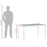 Produktbild för Trädgårdsbord 140x80x74 cm massivt akaciaträ