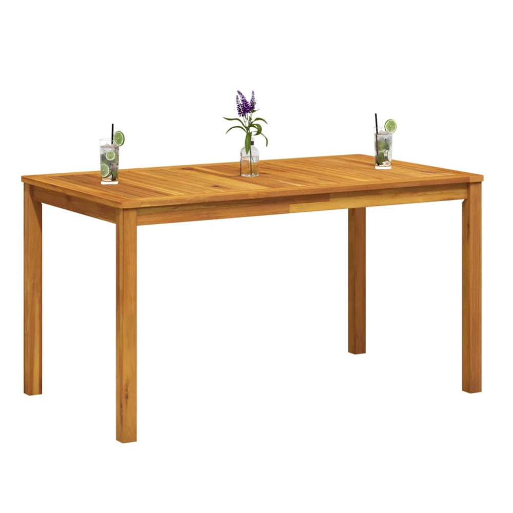 Produktbild för Trädgårdsbord 140x80x74 cm massivt akaciaträ