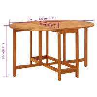 Produktbild för Trädgårdsbord 130x90x72 cm massivt akaciaträ