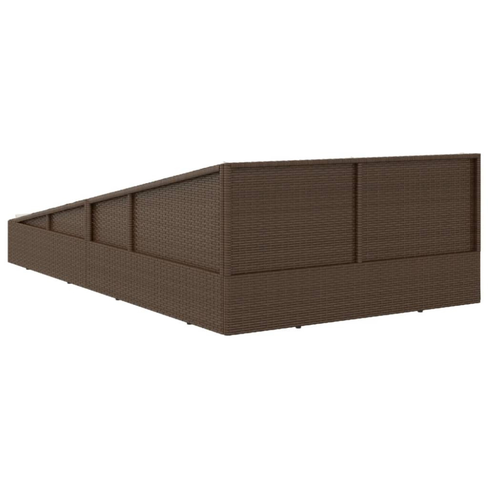 Produktbild för Solsäng brun 110x200 cm konstrotting