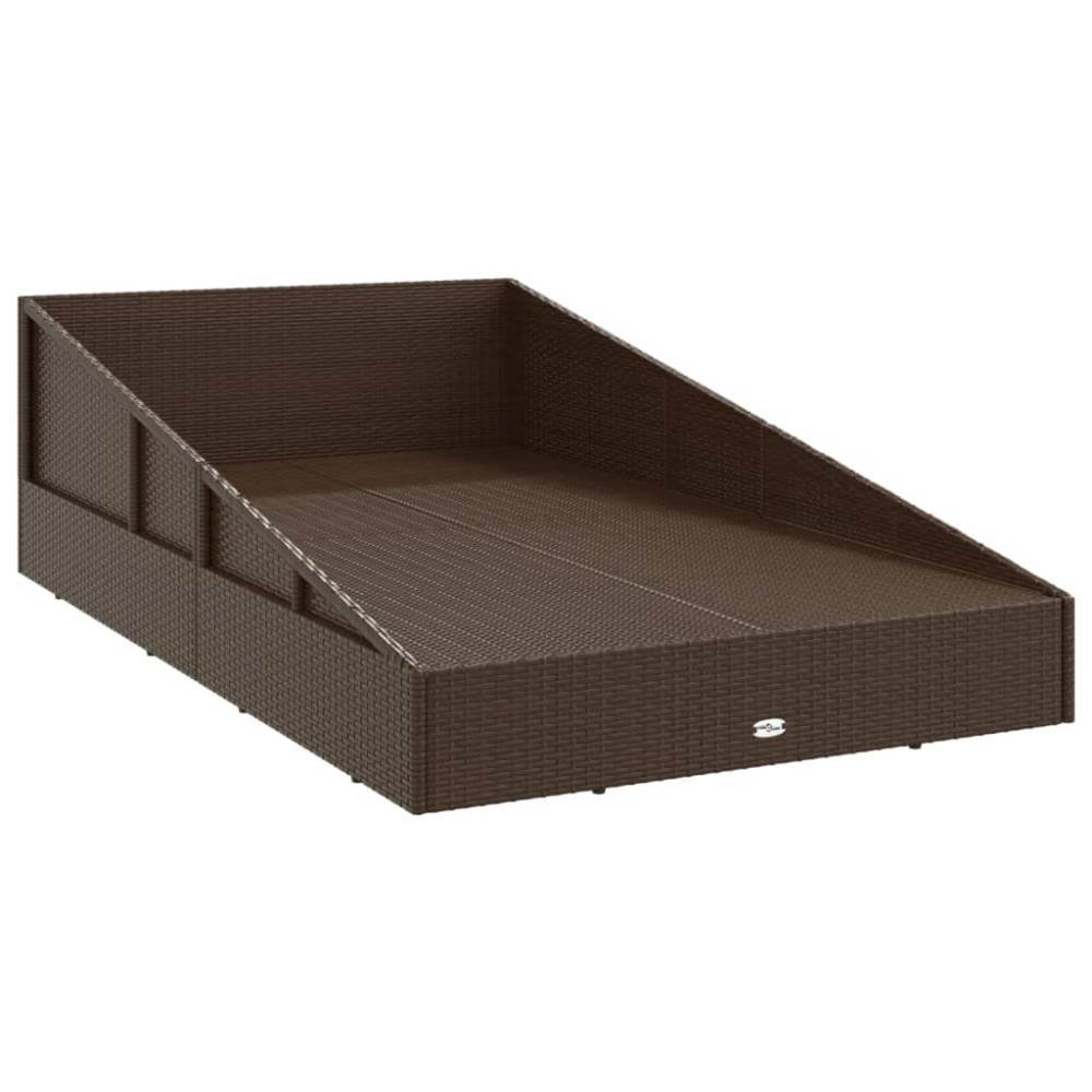 Produktbild för Solsäng brun 110x200 cm konstrotting