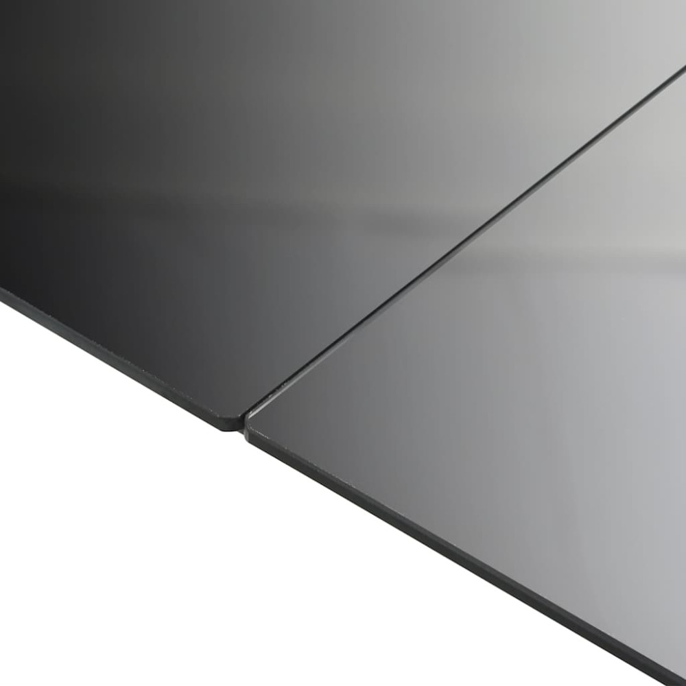 Produktbild för Trädgårdsbord svart 190x90x74 cm aluminium och glas