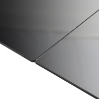 Produktbild för Trädgårdsbord svart 190x90x74 cm aluminium och glas