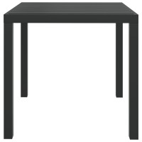 Miniatyr av produktbild för Trädgårdsbord svart 80x80x74 cm aluminium och WPC