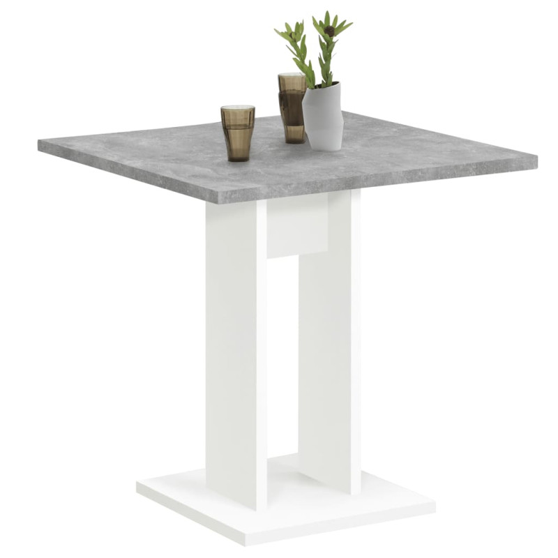 Produktbild för FMD Matbord 70 cm betonggrå och vit