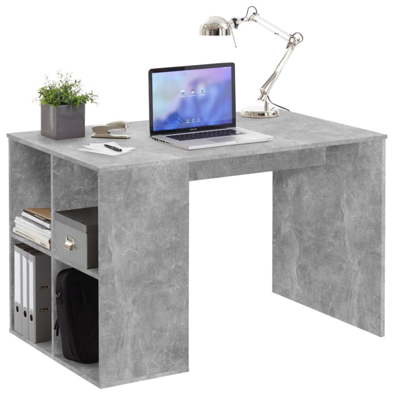 Produktbild för FMD Skrivbord med sidohyllor 117x73x75 cm betong