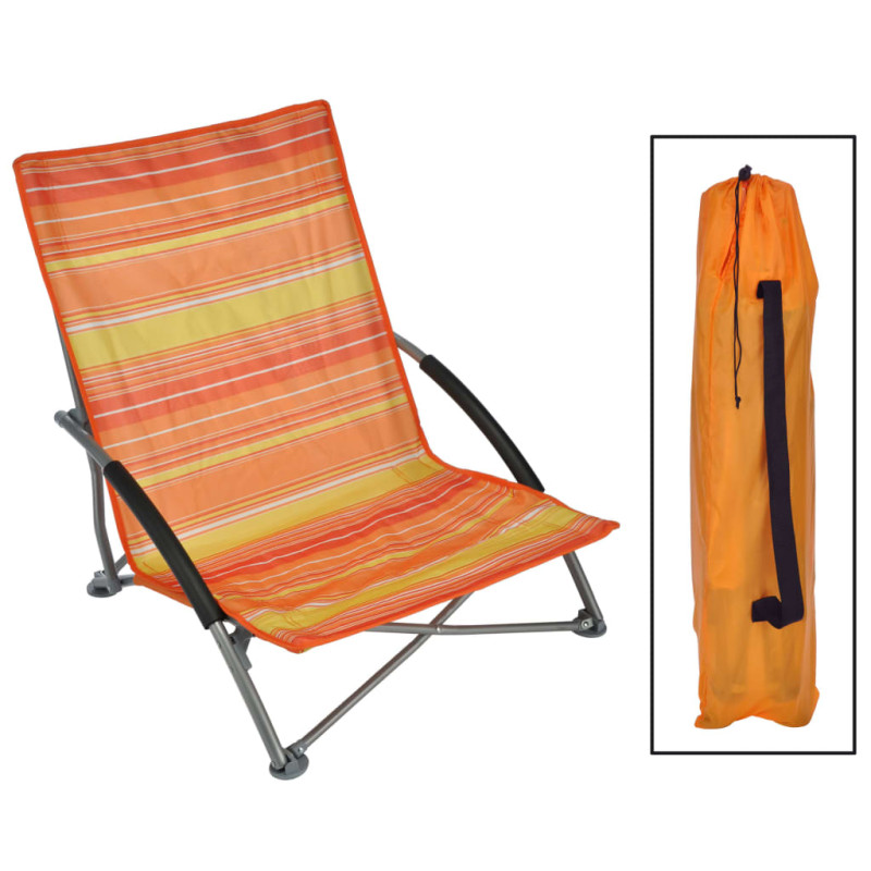 Produktbild för HI Hopfällbar strandstol orange 65x55x25/65cm