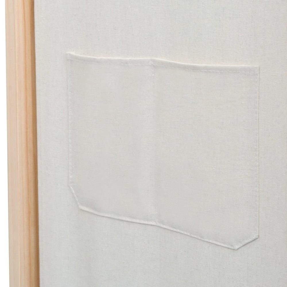 Produktbild för Rumsavdelare 3 paneler gräddvit 120x170x4 cm tyg