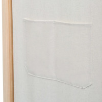 Produktbild för Rumsavdelare 3 paneler gräddvit 120x170x4 cm tyg