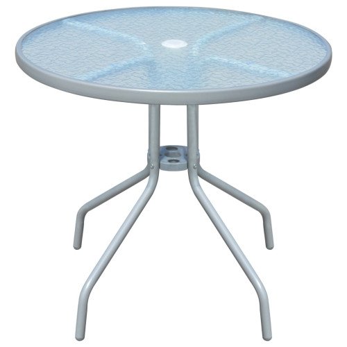 vidaXL Cafébord grå 80x71 cm stål
