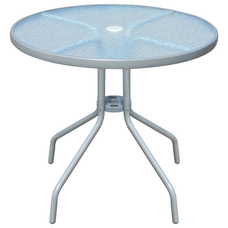 Produktbild för Cafébord grå 80x71 cm stål