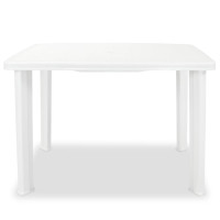 Miniatyr av produktbild för Trädgårdsbord vit 101x68x72 cm plast