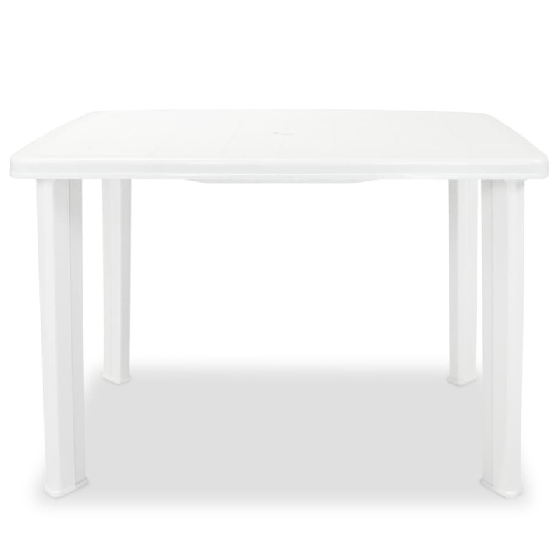 Produktbild för Trädgårdsbord vit 101x68x72 cm plast