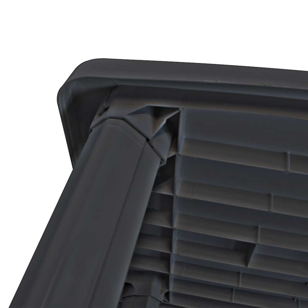 Produktbild för Trädgårdsbord antracit 101x68x72 cm plast
