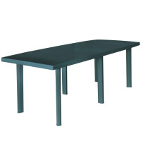Produktbild för Trädgårdsbord grön 210x96x72 cm plast