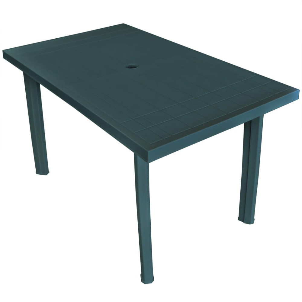 Produktbild för Trädgårdsbord grön 126x76x72 cm plast