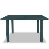 Produktbild för Trädgårdsbord grön 126x76x72 cm plast
