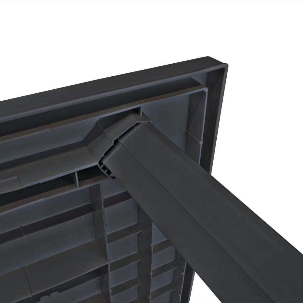 Produktbild för Trädgårdsbord antracit 126x76x72 cm plast