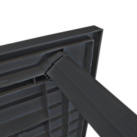 Produktbild för Trädgårdsbord antracit 126x76x72 cm plast