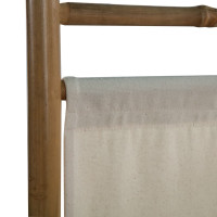 Produktbild för Rumsavdelare 4 paneler hopfällbar bambu och kanvas 160 cm