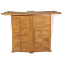 Produktbild för Hopfällbart barbord 155x53x105 cm massivt teakträ