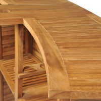 Produktbild för Hopfällbart barbord 155x53x105 cm massivt teakträ