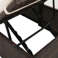 Produktbild för Solsäng 195x60 cm konstrotting brun
