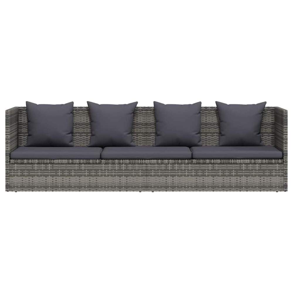 Produktbild för Solsäng 200x60 cm konstrotting grå