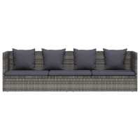 Produktbild för Solsäng 200x60 cm konstrotting grå