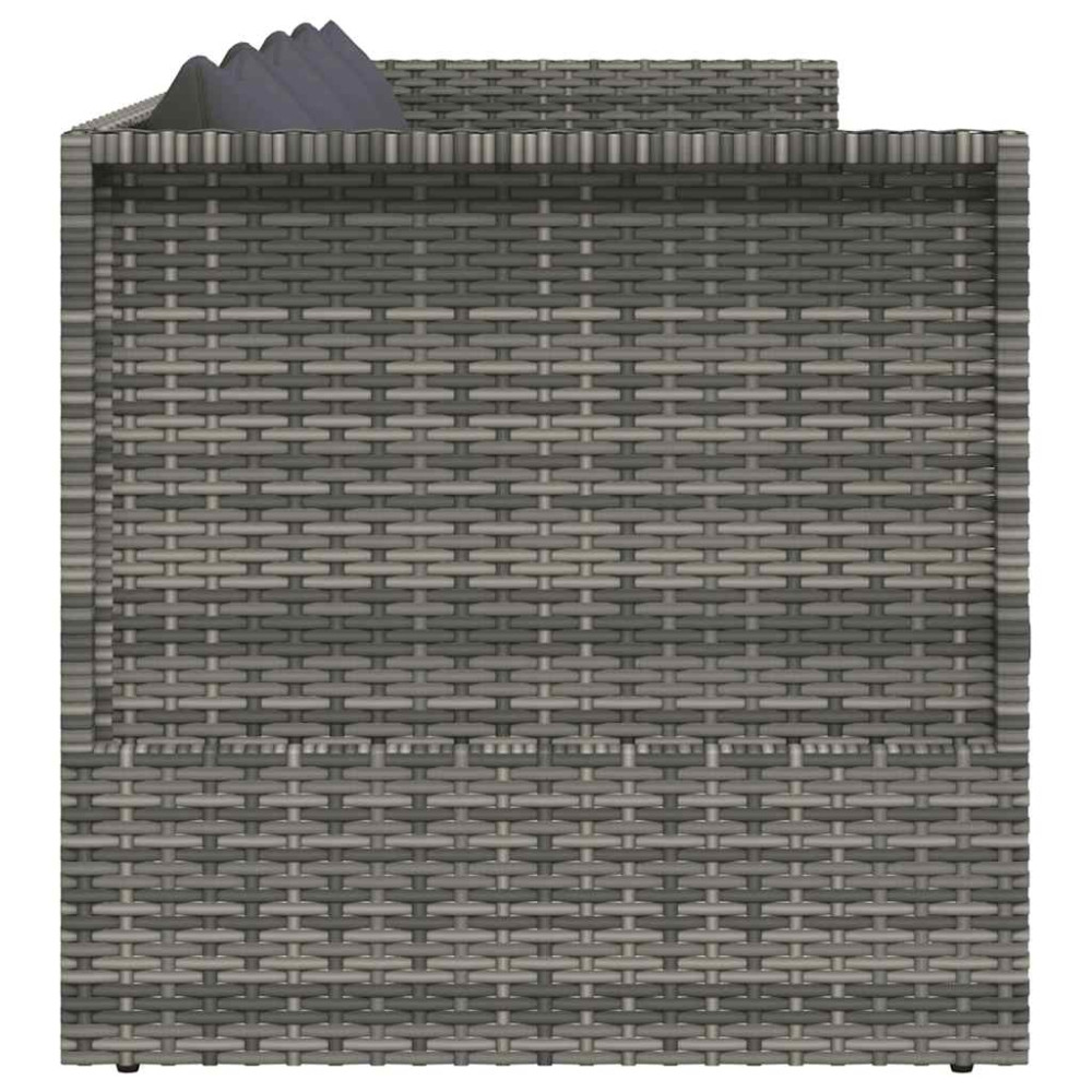 Produktbild för Solsäng 200x60 cm konstrotting grå