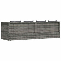 Produktbild för Solsäng 200x60 cm konstrotting grå