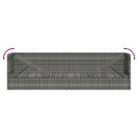 Produktbild för Solsäng 200x60 cm konstrotting grå