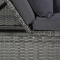 Produktbild för Solsäng 200x60 cm konstrotting grå