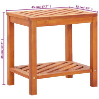 Produktbild för Sidobord massivt akaciaträ 45x33x45 cm