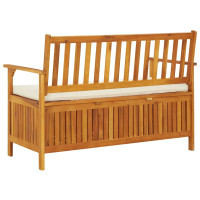 Produktbild för Förvaringsbänk för trädgården akaciaträ 120x63x84 cm