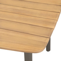 Produktbild för Trädgårdsbord 80x80x72cm massivt akaciaträ och stål