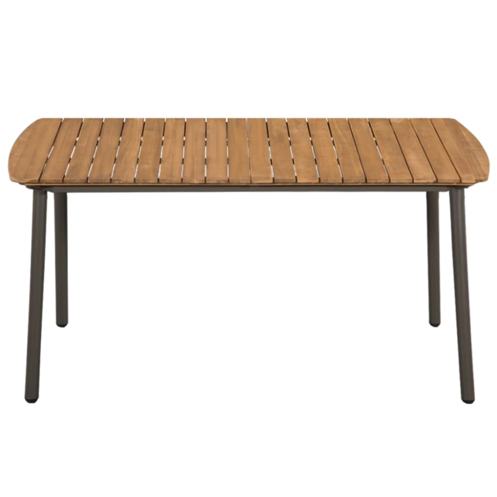 Produktbild för Trädgårdsbord 150x90x72cm massivt akaciaträ och stål